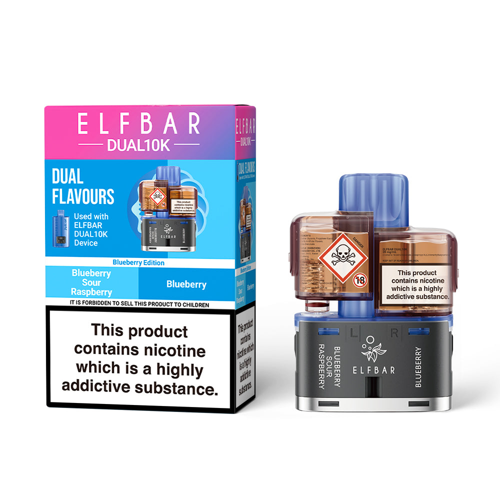 ELFBAR DUAL10K Puffs TPD Replacement Pods 2% NIC