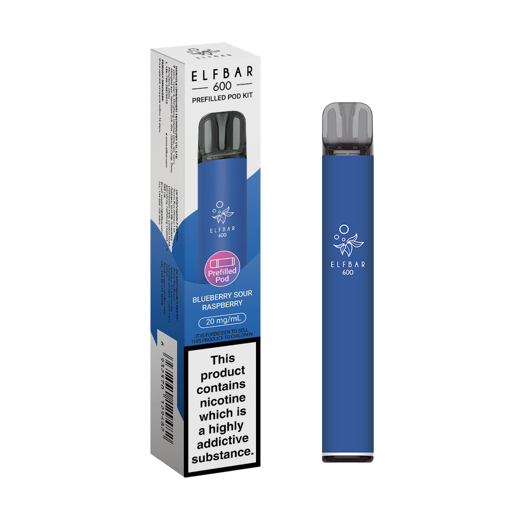 Elf bar 600 Prefilled Kit Puffs, 2% Nic, 10 Packs