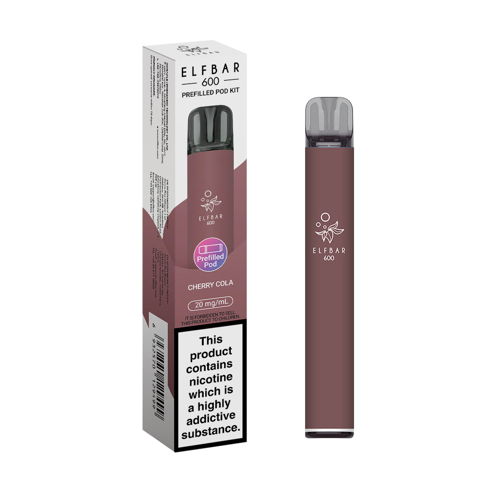 Elf bar 600 Prefilled Kit Puffs, 2% Nic, 10 Packs