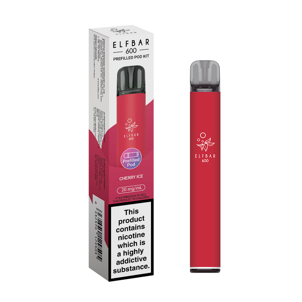 Elf bar 600 Prefilled Kit Puffs, 2% Nic, 10 Packs