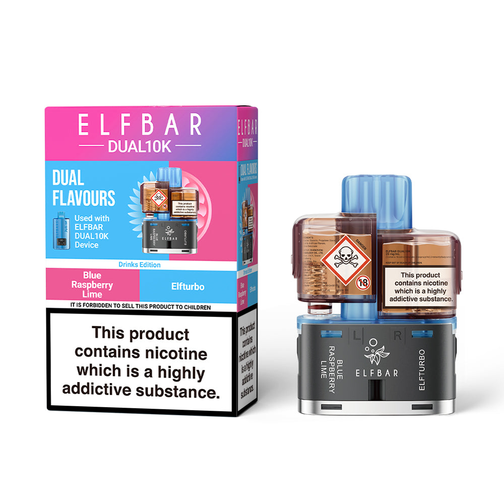 ELFBAR DUAL10K Puffs TPD Replacement Pods 2% NIC
