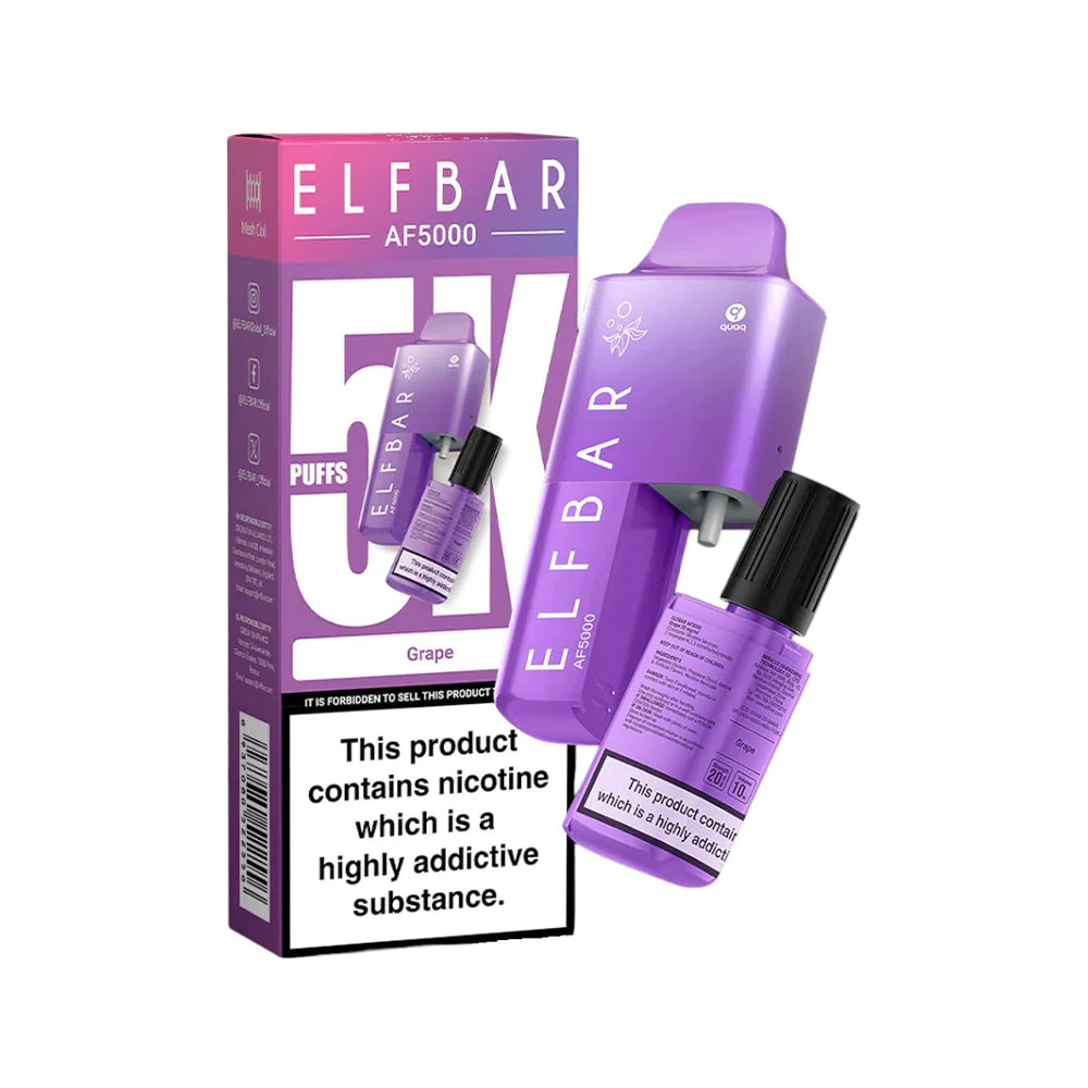 ELF BAR AF5000 Refillable Kit, 2% Nic - 5 Packs