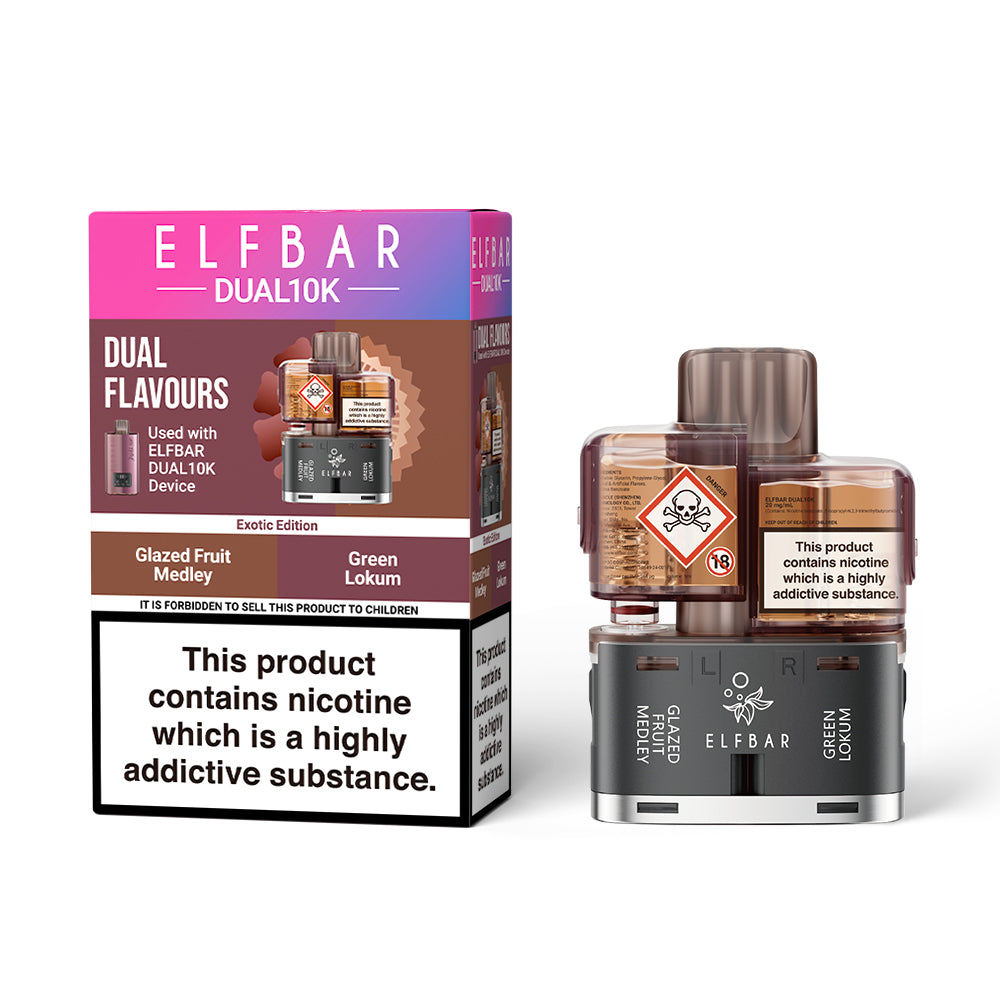 ELFBAR DUAL10K Puffs TPD Replacement Pods 2% NIC