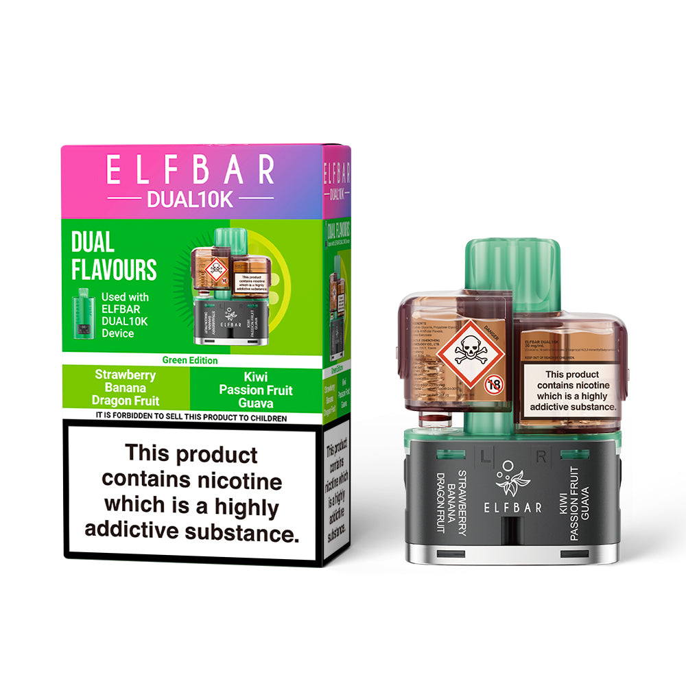 ELFBAR DUAL10K Puffs TPD Replacement Pods 2% NIC