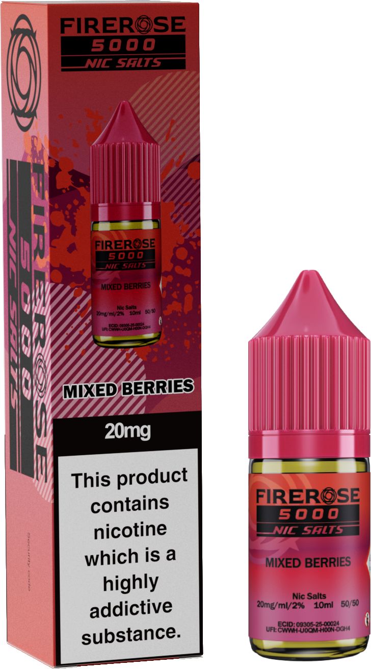ELUX FIREROSE NIC SALT 20MG, 10 Packs