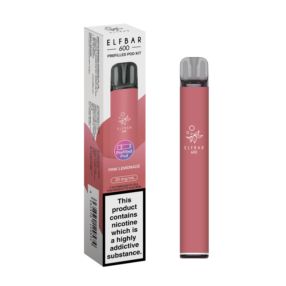 Elf bar 600 Prefilled Kit Puffs, 2% Nic, 10 Packs