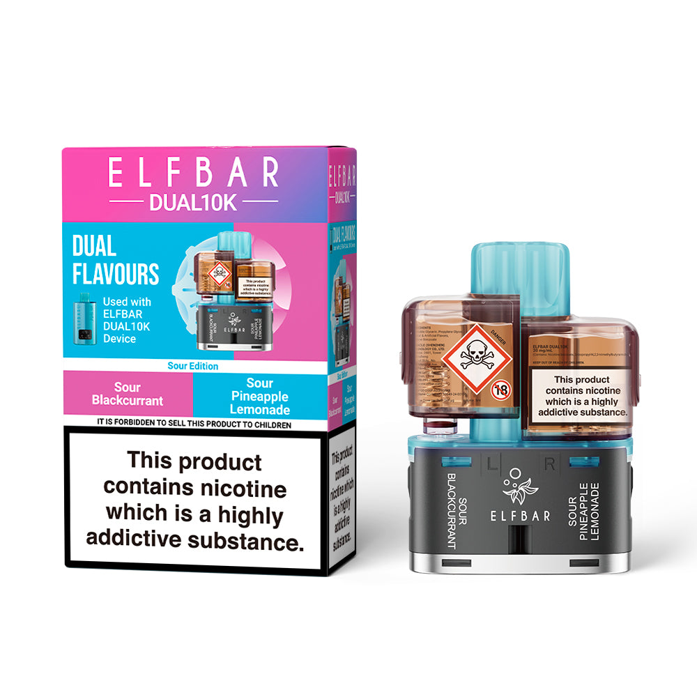 ELFBAR DUAL10K Puffs TPD Replacement Pods 2% NIC
