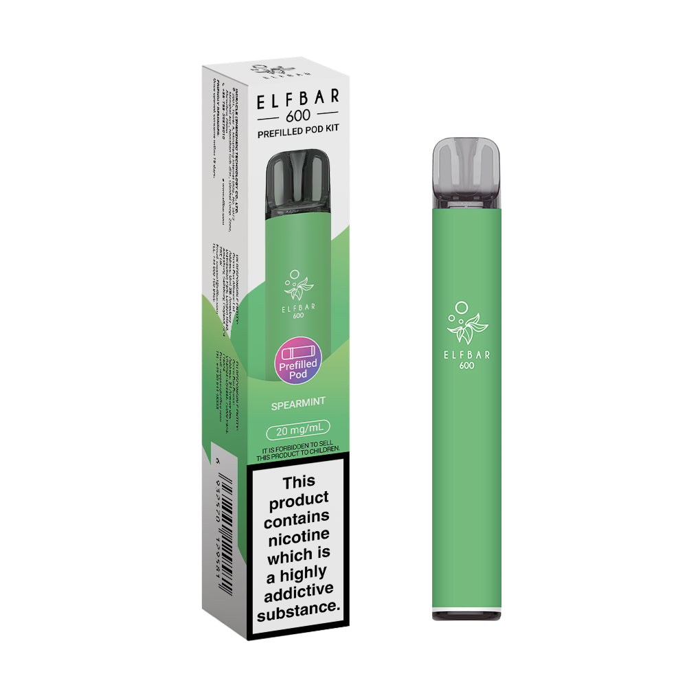 Elf bar 600 Prefilled Kit Puffs, 2% Nic, 10 Packs