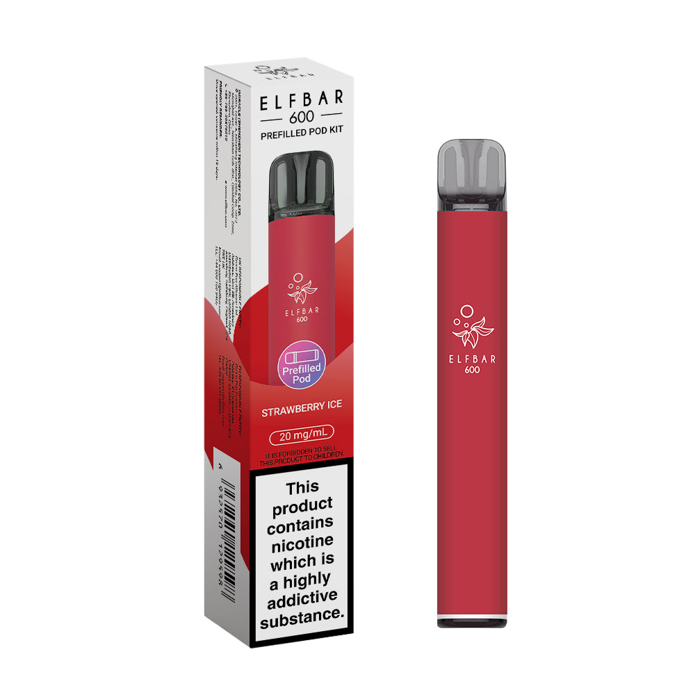 Elf bar 600 Prefilled Kit Puffs, 2% Nic, 10 Packs