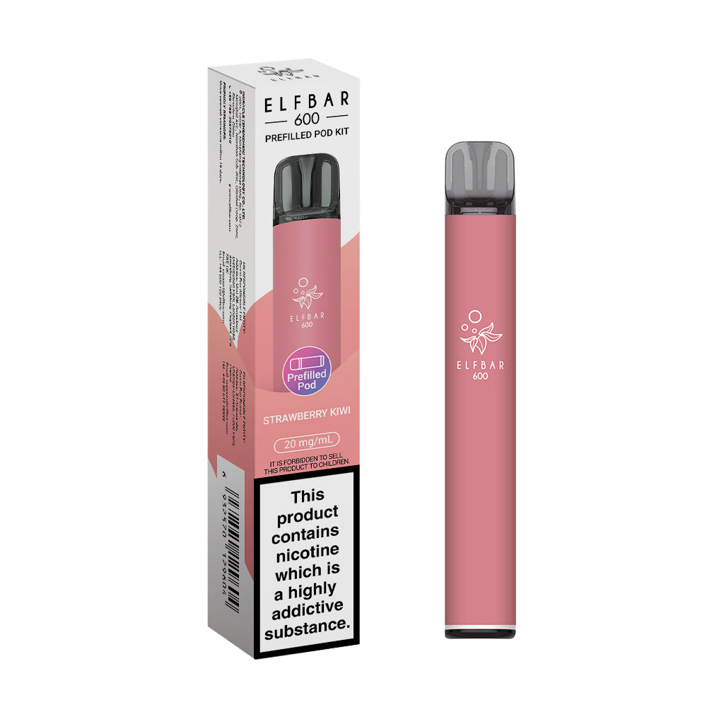 Elf bar 600 Prefilled Kit Puffs, 2% Nic, 10 Packs