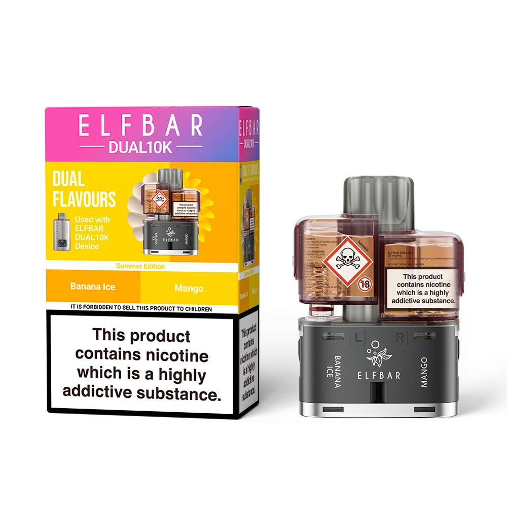 ELFBAR DUAL10K Puffs TPD Replacement Pods 2% NIC