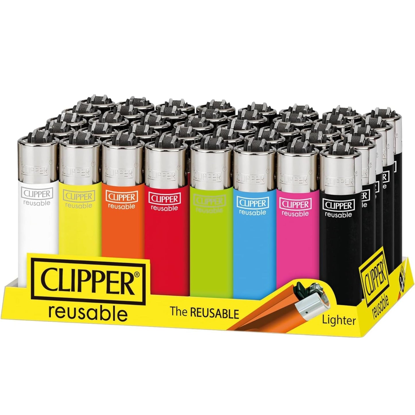 Clipper Translucent Colours Lighters – Pack of 40