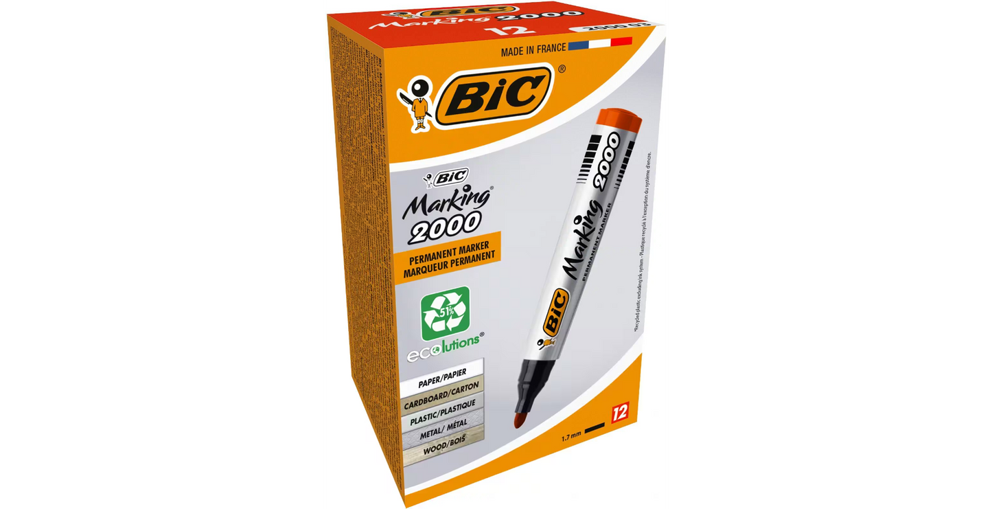 BIC Red Marker – Pack of 12