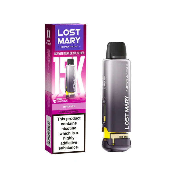 Lost Mary NERA 15K Puffs Pods Refill TPD 2% Nic - 5 Packs