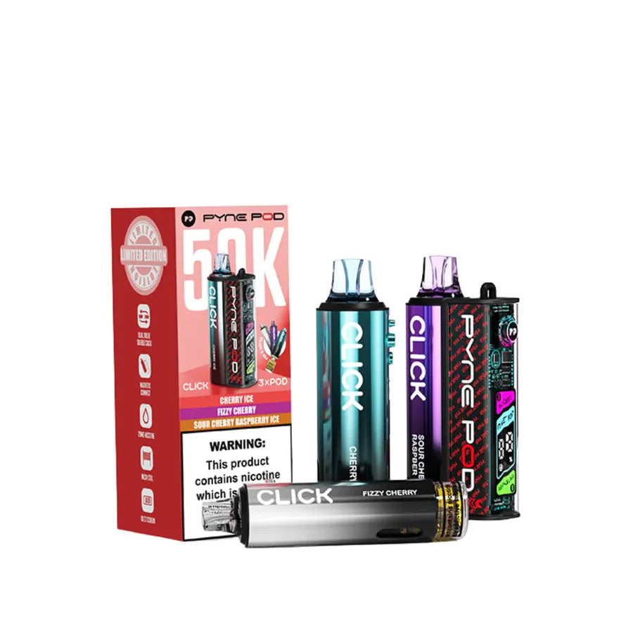 Pyne Pod Click 50K Kit, 2% Nic, 5 Packs