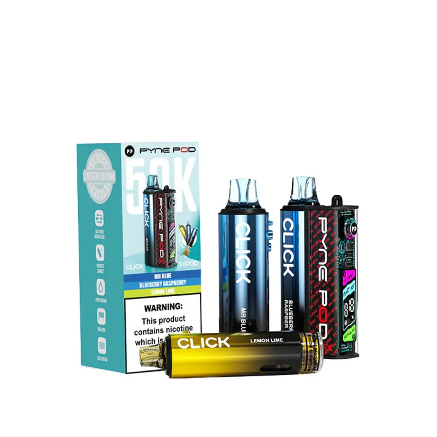 Pyne Pod Click 50K Kit, 2% Nic, 5 Packs