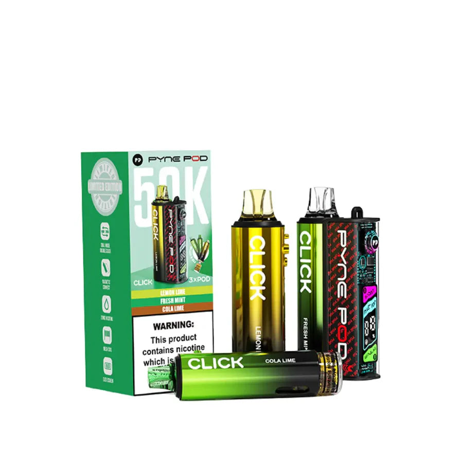 Pyne Pod Click 50K Kit, 2% Nic, 5 Packs