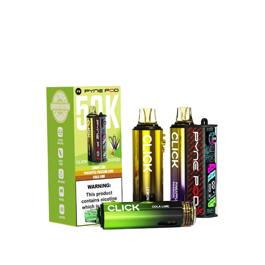 Pyne Pod Click 50K Kit, 2% Nic, 5 Packs
