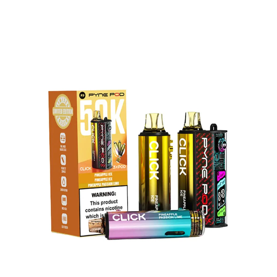 Pyne Pod Click 50K Kit, 2% Nic, 5 Packs