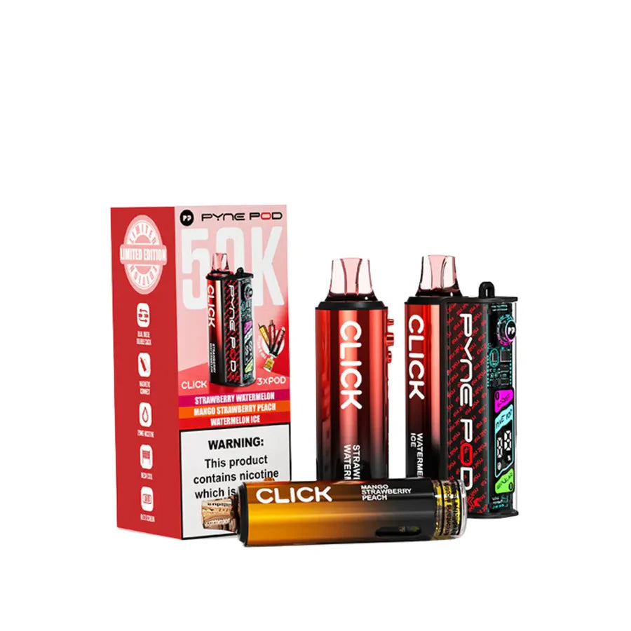 Pyne Pod Click 50K Kit, 2% Nic, 5 Packs