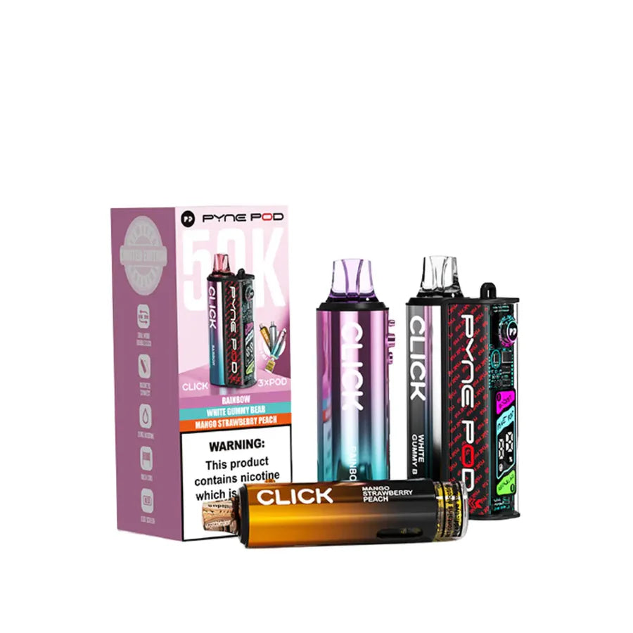 Pyne Pod Click 50K Kit, 2% Nic, 5 Packs