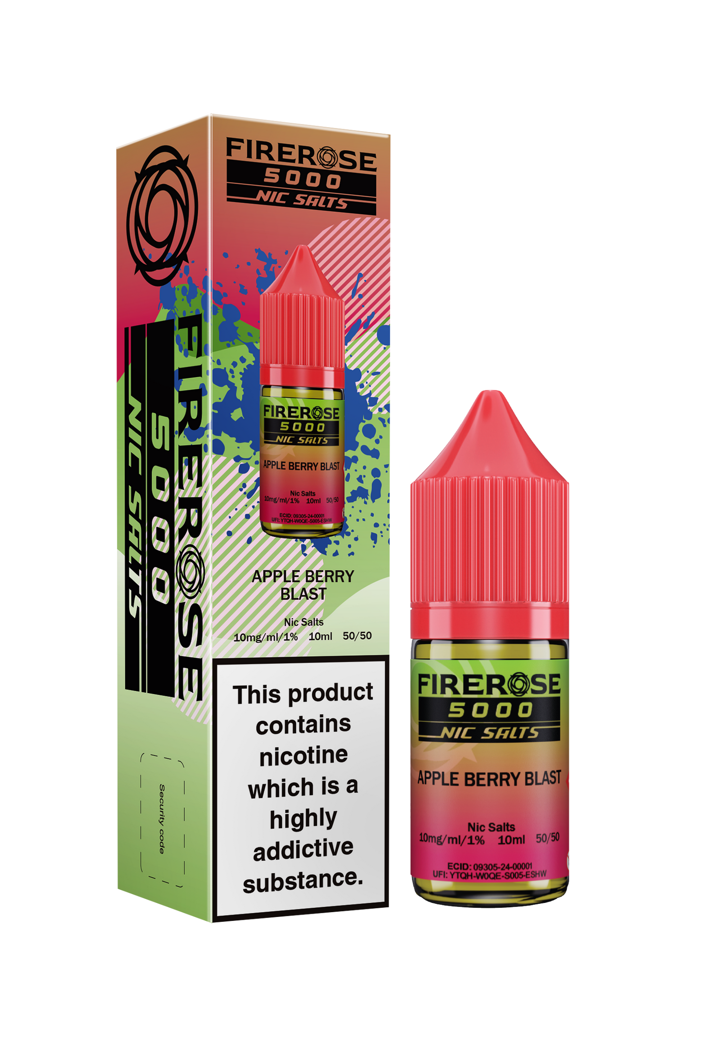 ELUX FIREROSE NIC SALT 20MG, 10 Packs