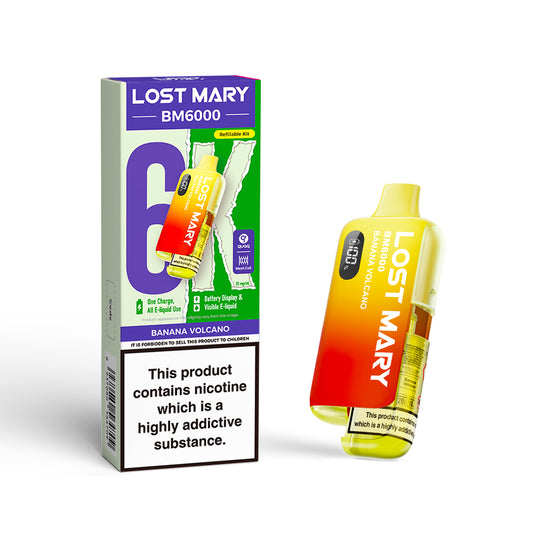 LOSTMARY BM6000 Refillable Kit, 2% Nic - 5 Packs