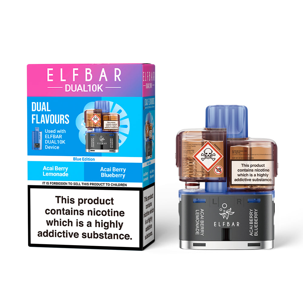 ELFBAR DUAL10K Puffs TPD Replacement Pods 2% NIC