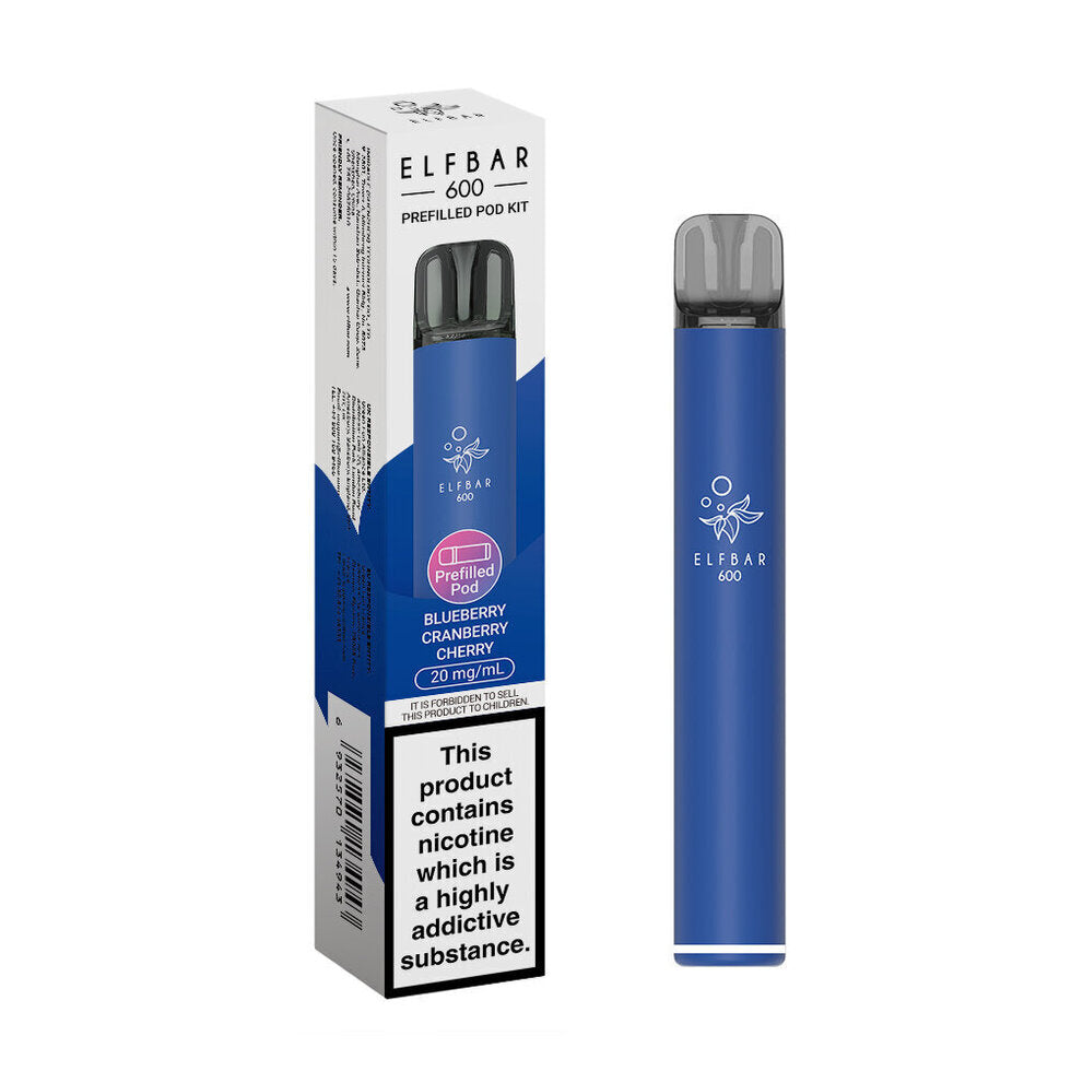 Elf bar 600 Prefilled Kit Puffs, 2% Nic, 10 Packs