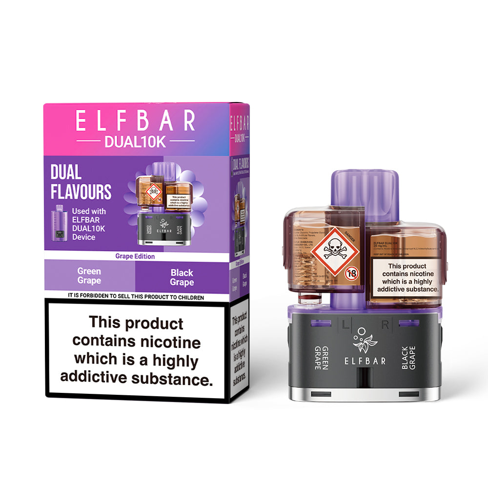 ELFBAR DUAL10K Puffs TPD Replacement Pods 2% NIC