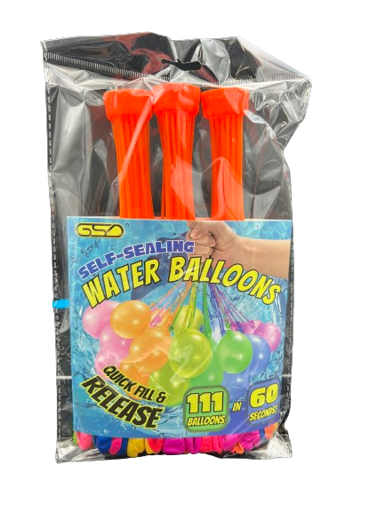 GSD SELF SEALING WATER BALLOONS 111 IN 60 SECONDS 3PK X 12