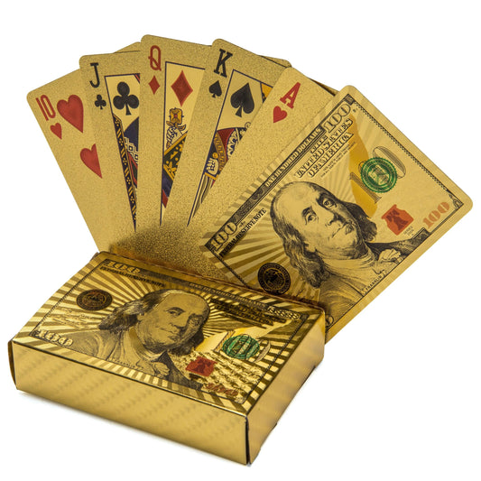 Gold Foil Plated Playing Cards – Luxury Deck (1 x 12 Pack)