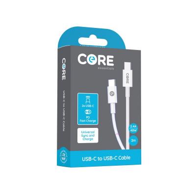 Core USB-C to USB-C Fast Charging Cable 2.1A – High-Speed Charging & Sync (1 Pack)