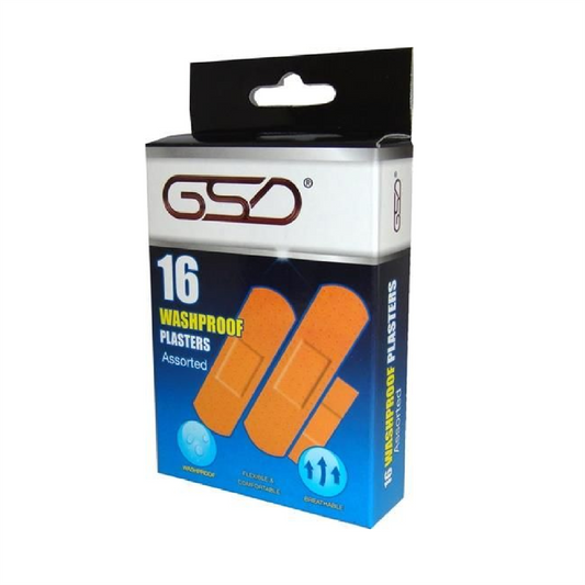 GSD Washproof Plasters – 16’s (24 Pack)